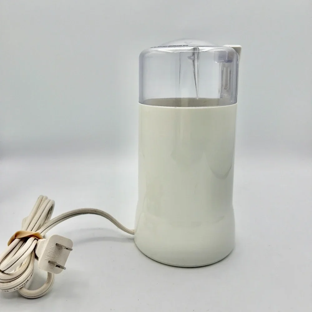 Mr. Coffee Model IDS 55 Electric Coffee or Spice Grinder White Works
